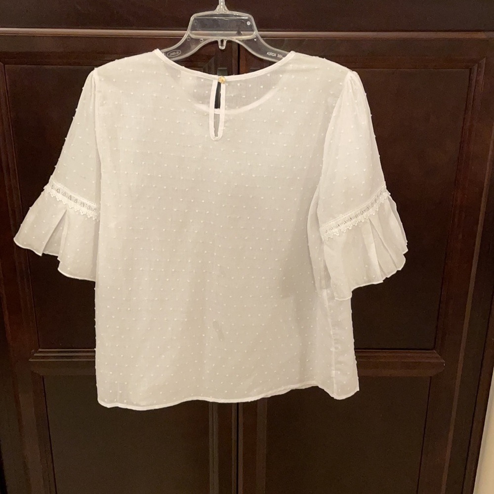 White Swiss Dot Blouse - image 6